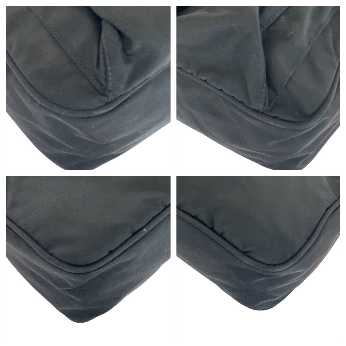 21142
PRADA プラダ テスート 三角ロゴプレート ブラック 黒 シルバー金具 ナイロン ショルダーバッグ メッセンジャーバッグ レディース AB35