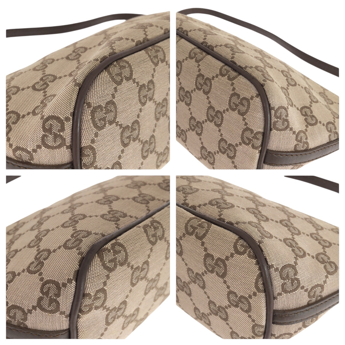 21144
GUCCI グッチ ブラウン シルバー金具 GGキャンバス / レザー 07198 ハンドバッグ アクセサリーポーチ レディース ABP20