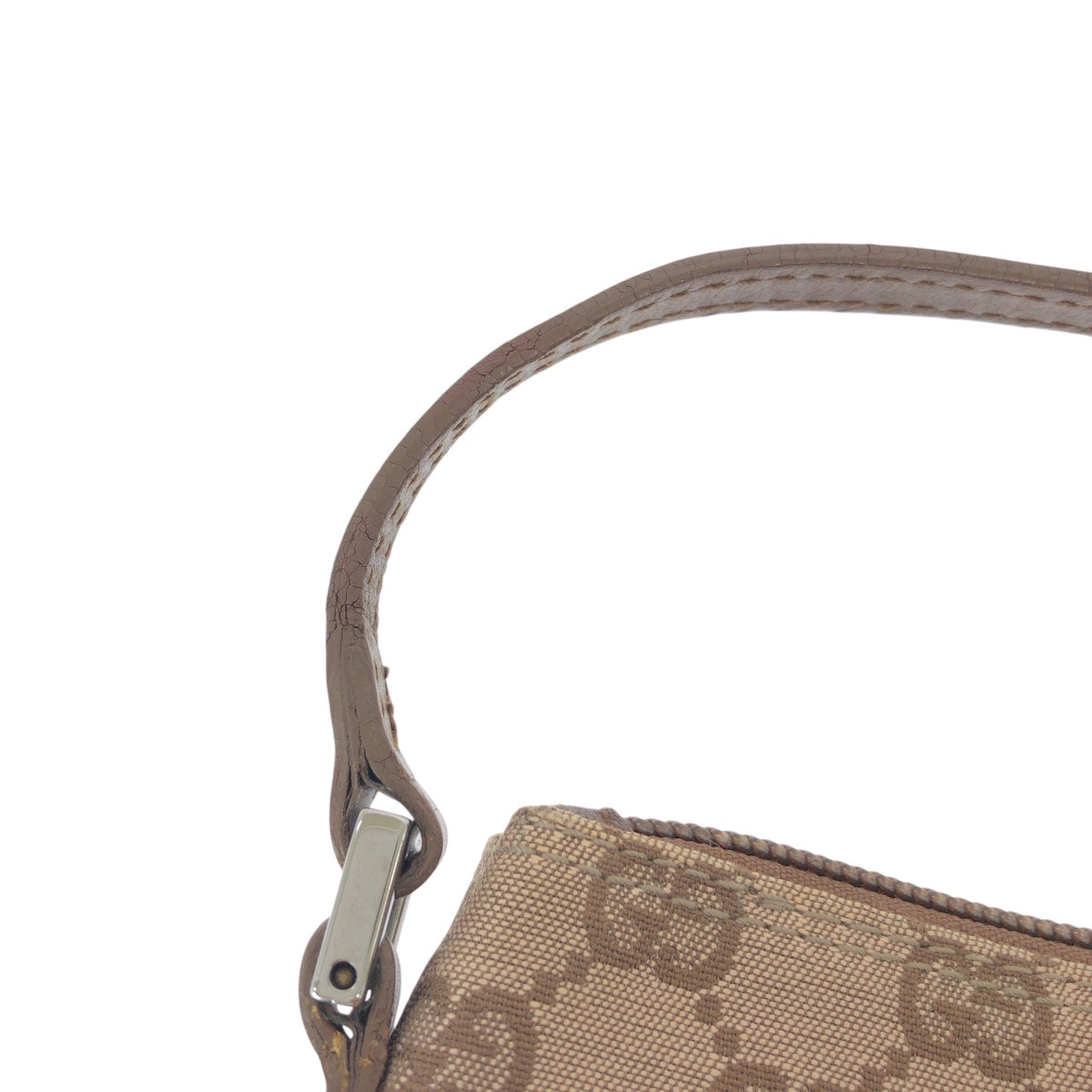 21144
GUCCI グッチ ブラウン シルバー金具 GGキャンバス / レザー 07198 ハンドバッグ アクセサリーポーチ レディース ABP20