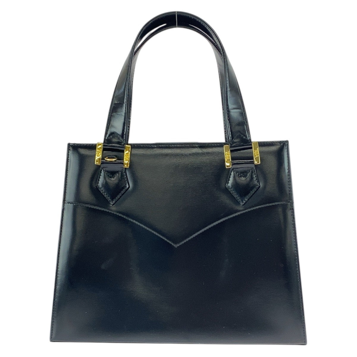 21150
YVES SAINT LAURENT イヴ サンローラン ヴィンテージ YSL カサンドラ ブラック 黒 ゴールド金具 レザー トートバッグ ショルダーバッグ 2way レディース ABP40