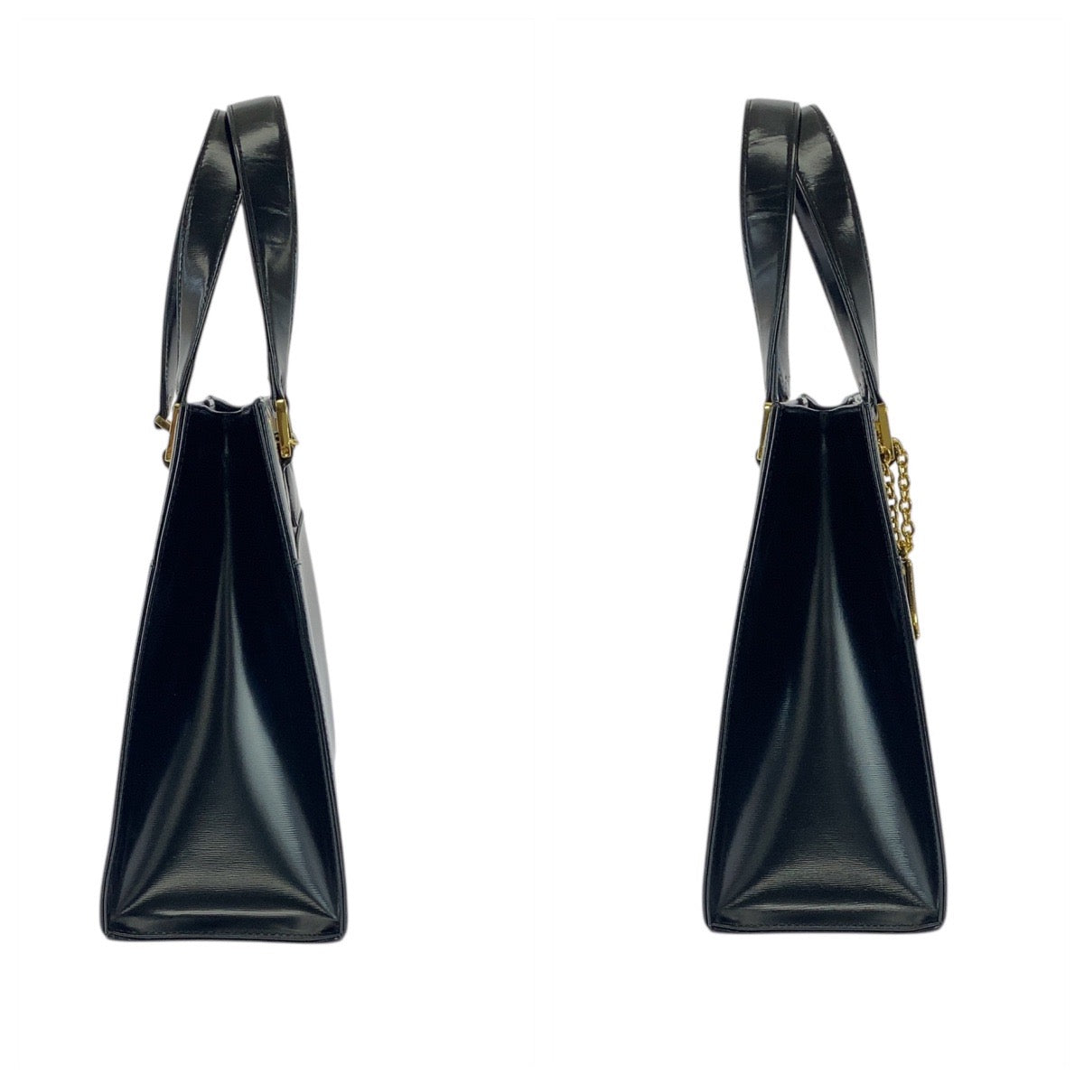 21150
YVES SAINT LAURENT イヴ サンローラン ヴィンテージ YSL カサンドラ ブラック 黒 ゴールド金具 レザー トートバッグ ショルダーバッグ 2way レディース ABP40