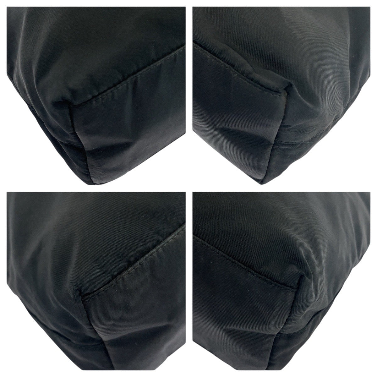 21154
PRADA プラダ テスート 三角ロゴプレート ブラック 黒 シルバー金具 ナイロン トートバッグ ショルダーバッグ レディース AB25