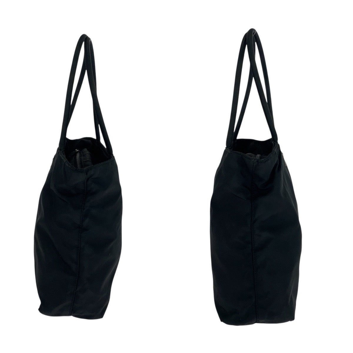 21154
PRADA プラダ テスート 三角ロゴプレート ブラック 黒 シルバー金具 ナイロン トートバッグ ショルダーバッグ レディース AB25