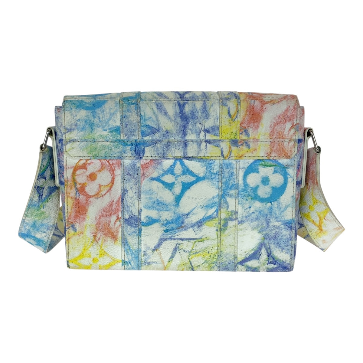 21155
LOUIS VUITTON ルイヴィトン モノグラム パステル トランク メッセンジャー PM マルチカラー シルバー金具 PVC M45661 ショルダーバッグ メッセンジャーバッグ レディース ABP280