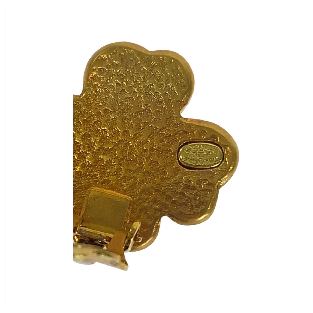 21157
CHANEL シャネル クローバー ココマーク ゴールド ピンク メッキ イヤリング レディース A40