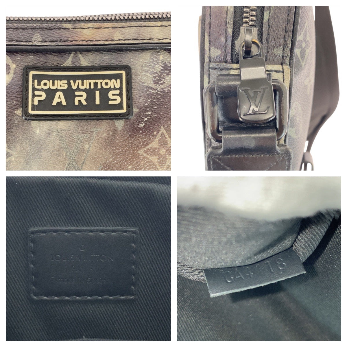 21159
LOUIS VUITTON ルイヴィトン モノグラム ギャラクシー アルファメッセンジャー グレー 黒 ブラック レザー / モノグラムキャンバス M44165 ショルダーバッグ メッセンジャーバッグ メンズ ABP200