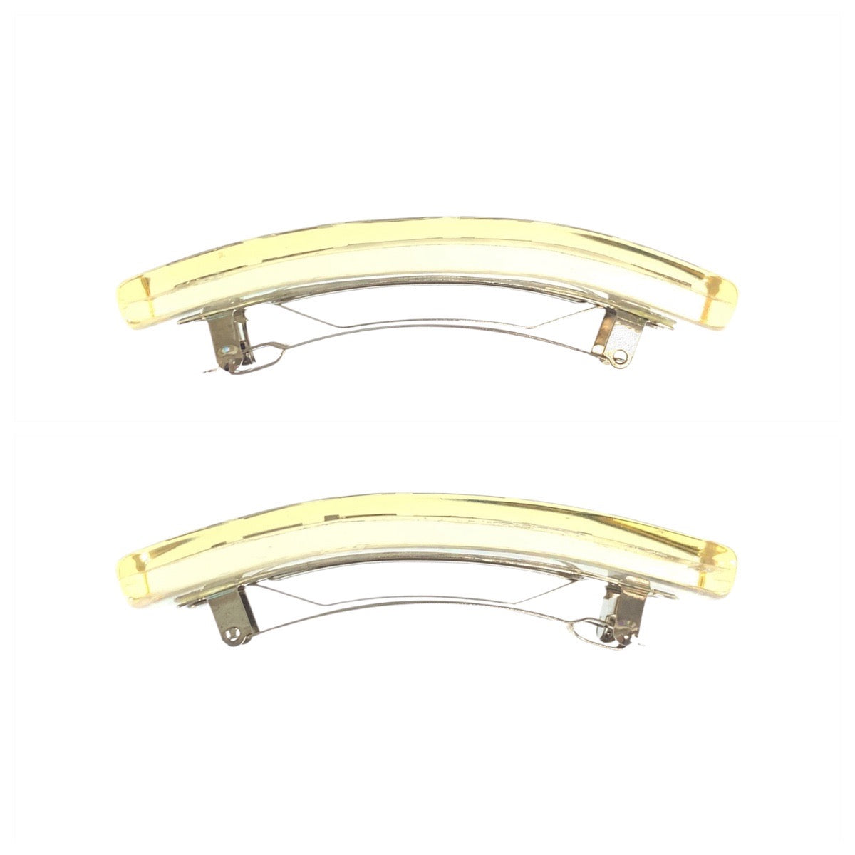 21160
CHANEL シャネル ロゴ シルバー オーロラ プラスチック / メッキ バレッタ ヘアアクセサリー 97P刻印 レディース ABP40