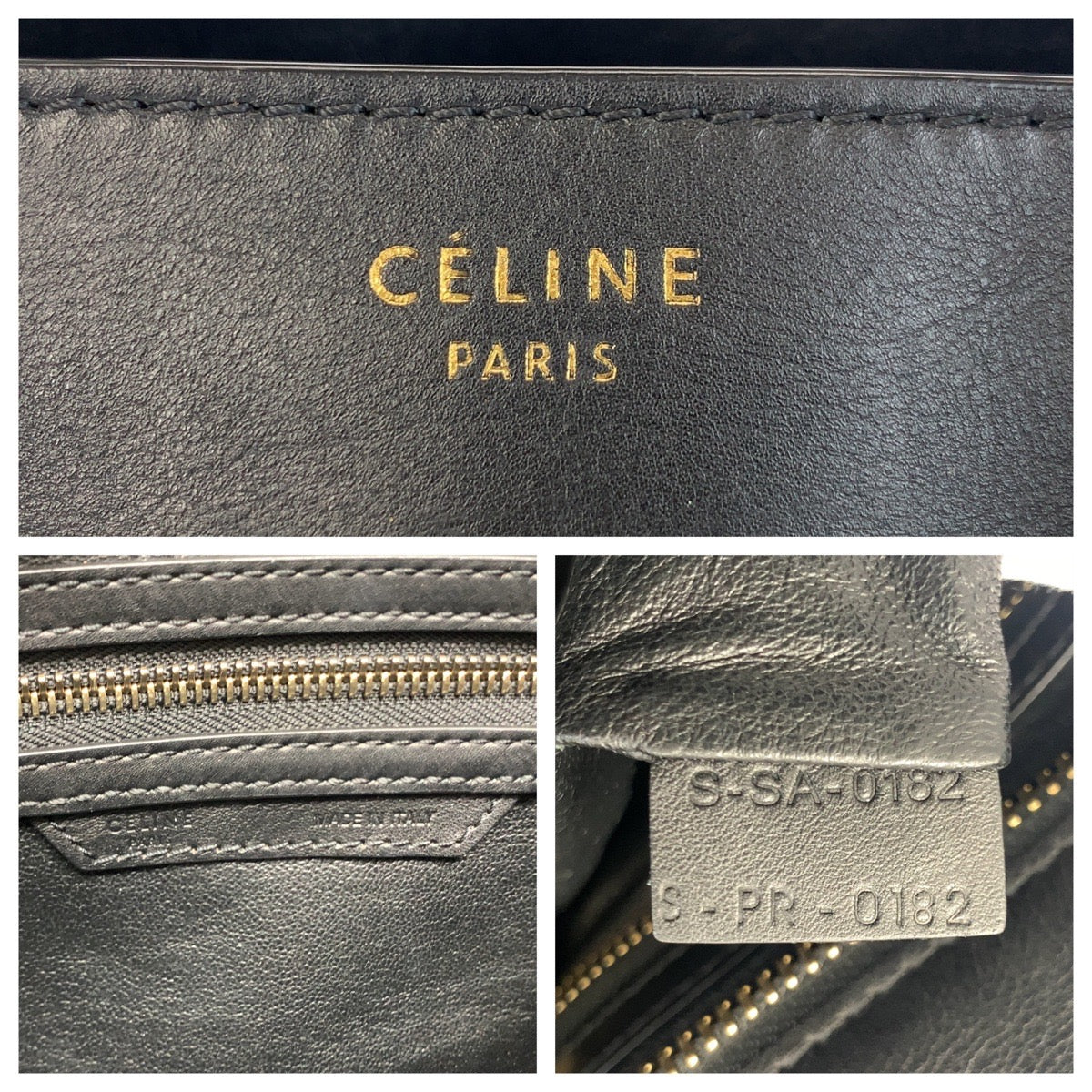 21161
CELINE セリーヌ ラゲージ ミニショッパー ベージュ ブラック ネイビー ゴールド金具 レザー S-SA-0182 ハンドバッグ トートバッグ レディース ABP62