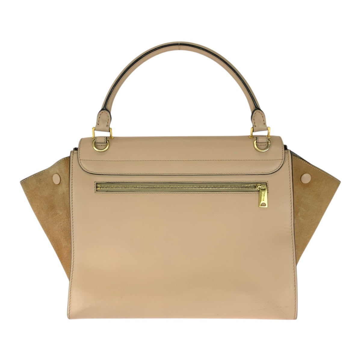 21163
CELINE セリーヌ トラペーズ サーモンピンク ゴールド金具 レザー / スエード F VP 0143 ショルダーバッグ ハンドバッグ 2way レディース ABP42