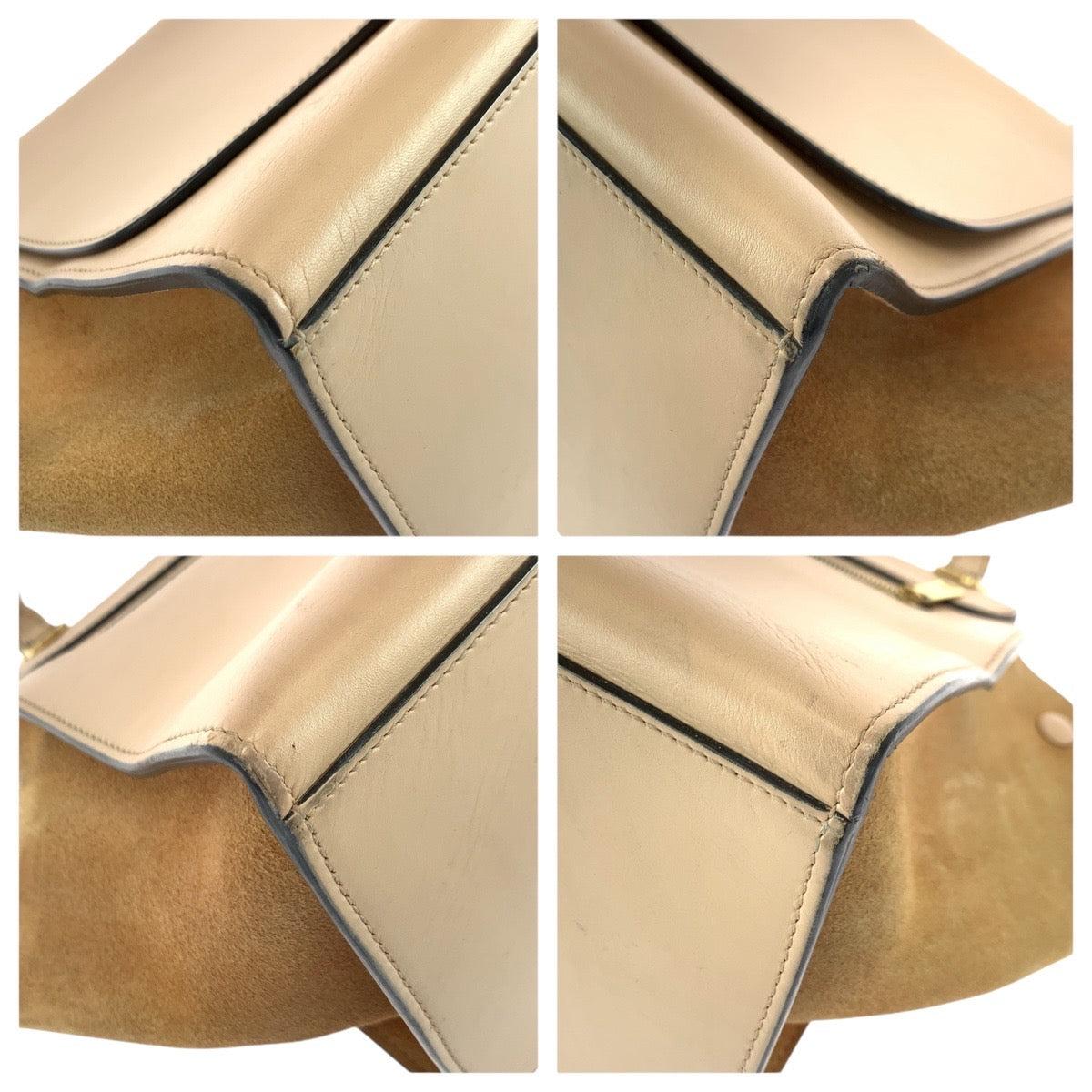 21163
CELINE セリーヌ トラペーズ サーモンピンク ゴールド金具 レザー / スエード F VP 0143 ショルダーバッグ ハンドバッグ 2way レディース ABP42