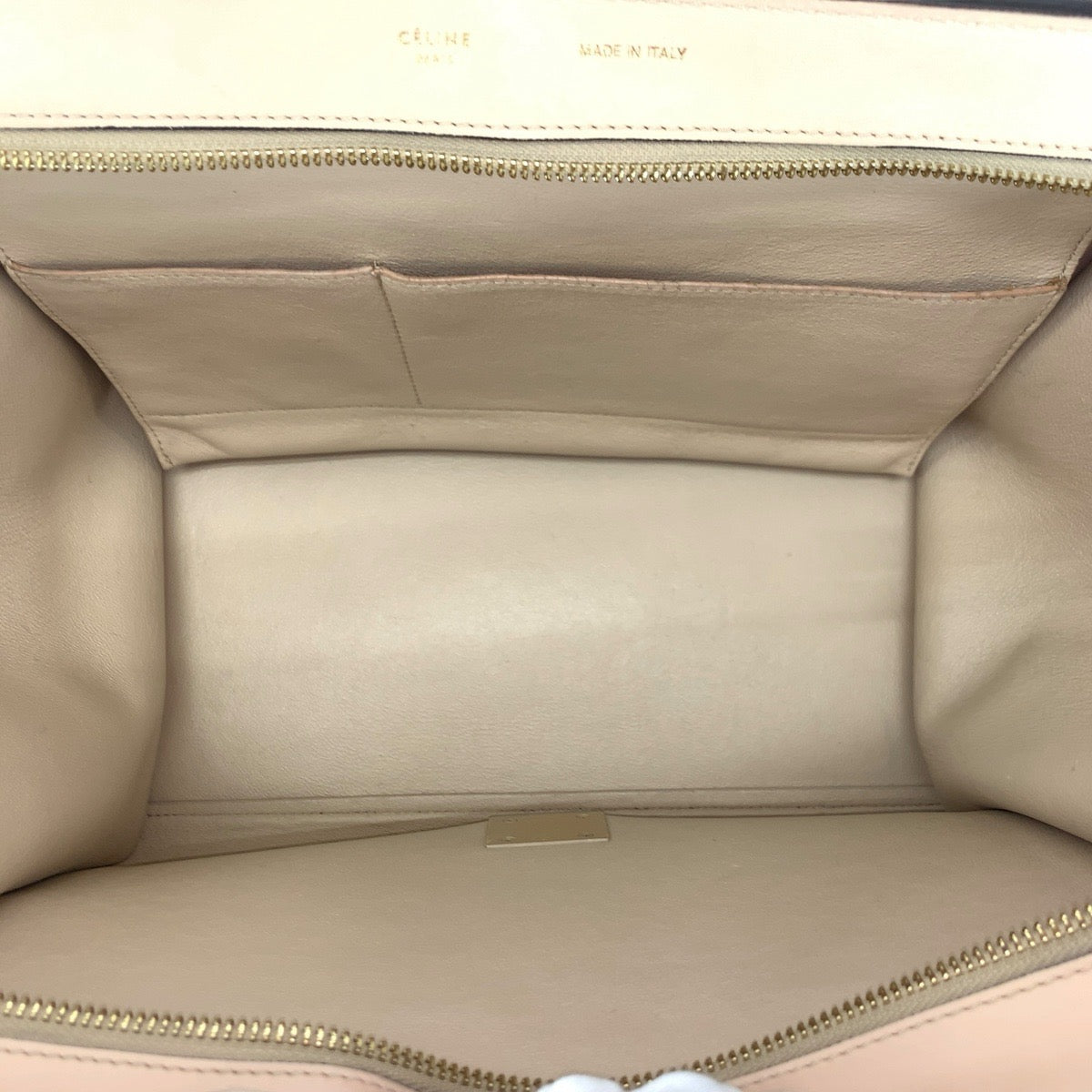 21163
CELINE セリーヌ トラペーズ サーモンピンク ゴールド金具 レザー / スエード F VP 0143 ショルダーバッグ ハンドバッグ 2way レディース ABP42