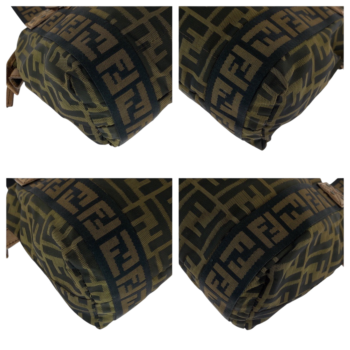 21167
FENDI フェンディ ヴィンテージ ズッカ ブラウン ゴールド金具 キャンバス ハンドバッグ ショルダーバッグ レディース ABP45