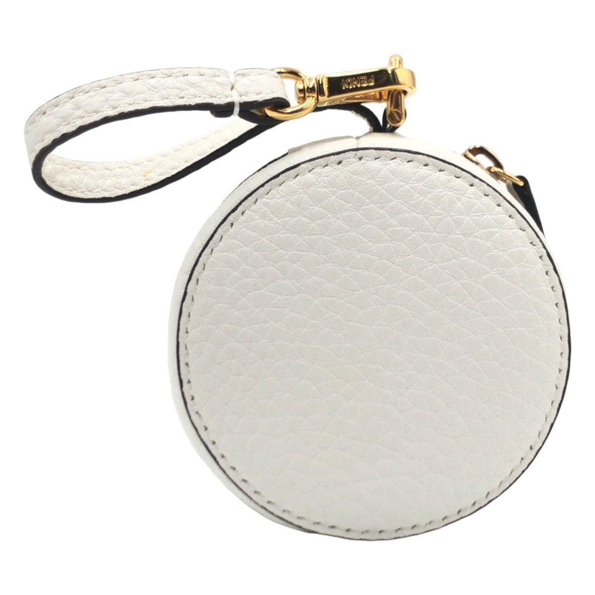 21168
FENDI フェンディ FILAコラボ ポーチ付き ホワイト ナイロン 折り畳み バックパック リュックサック エコバッグ 男女兼用 レディース A35