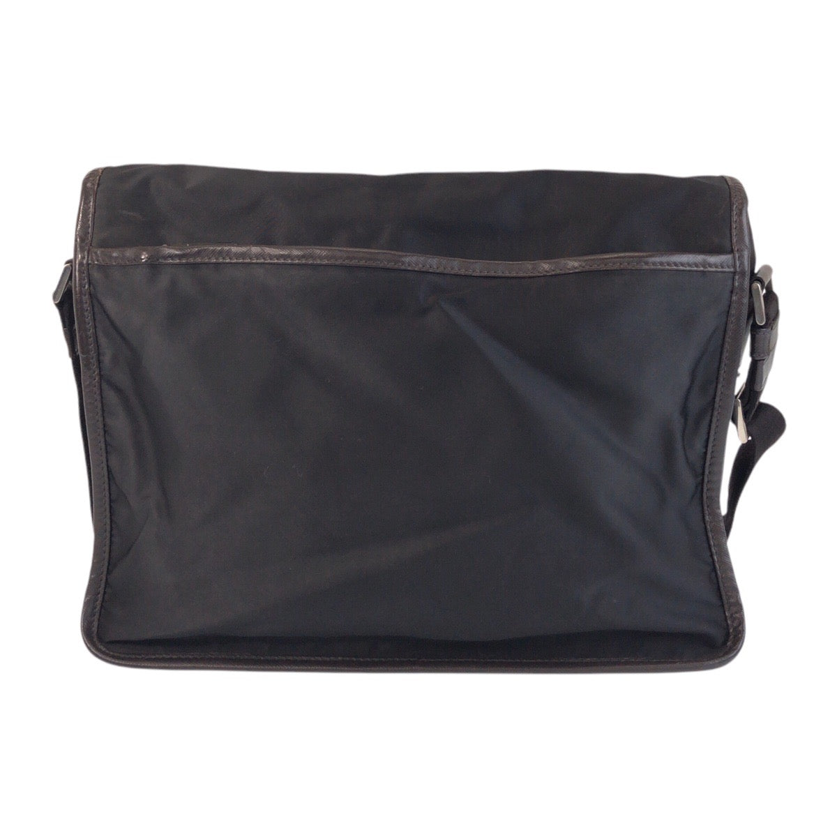 21169
PRADA プラダ テスート 三角ロゴプレート ブラック 黒 シルバー金具 ナイロン ショルダーバッグ メッセンジャーバッグ レディース ABP40