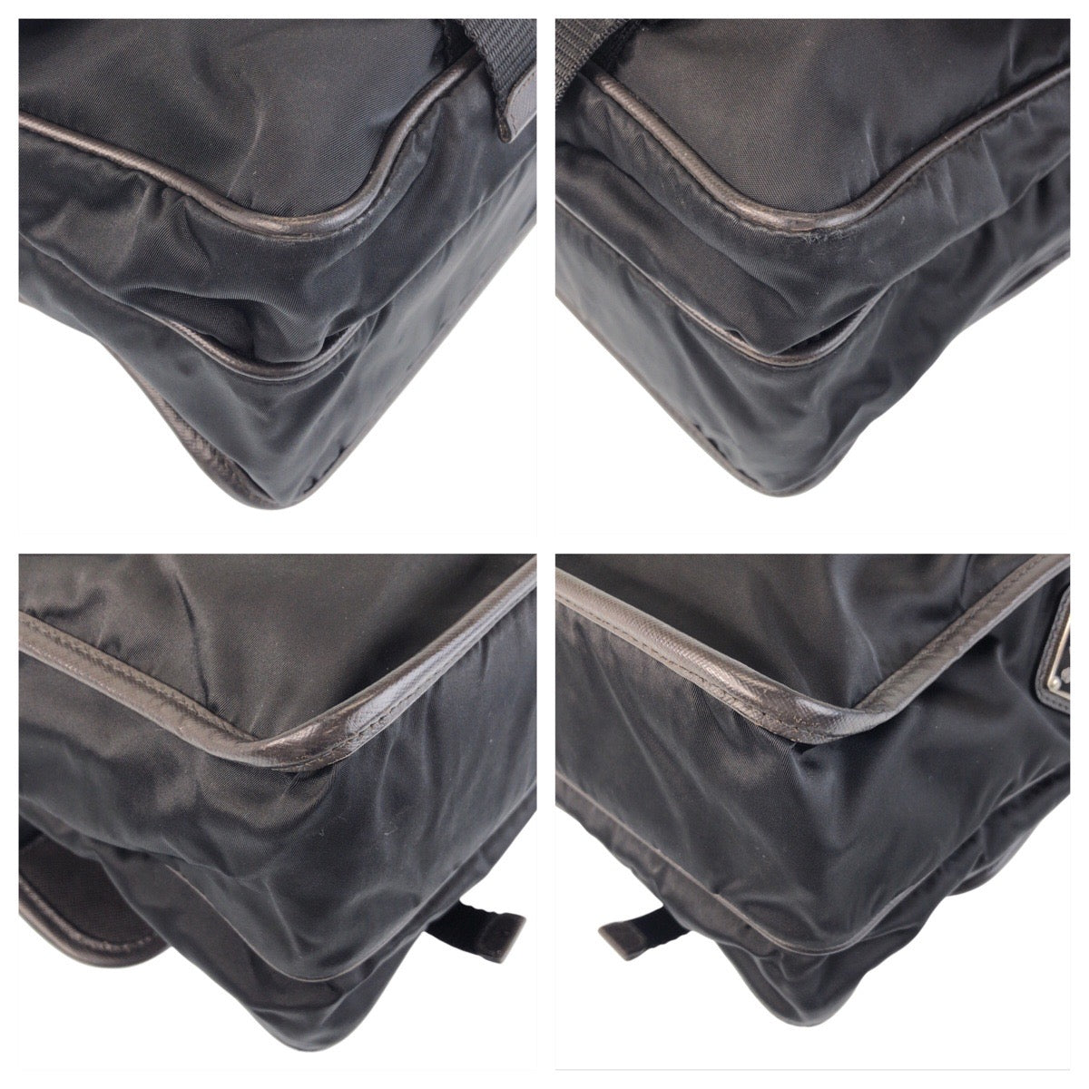 21169
PRADA プラダ テスート 三角ロゴプレート ブラック 黒 シルバー金具 ナイロン ショルダーバッグ メッセンジャーバッグ レディース ABP40