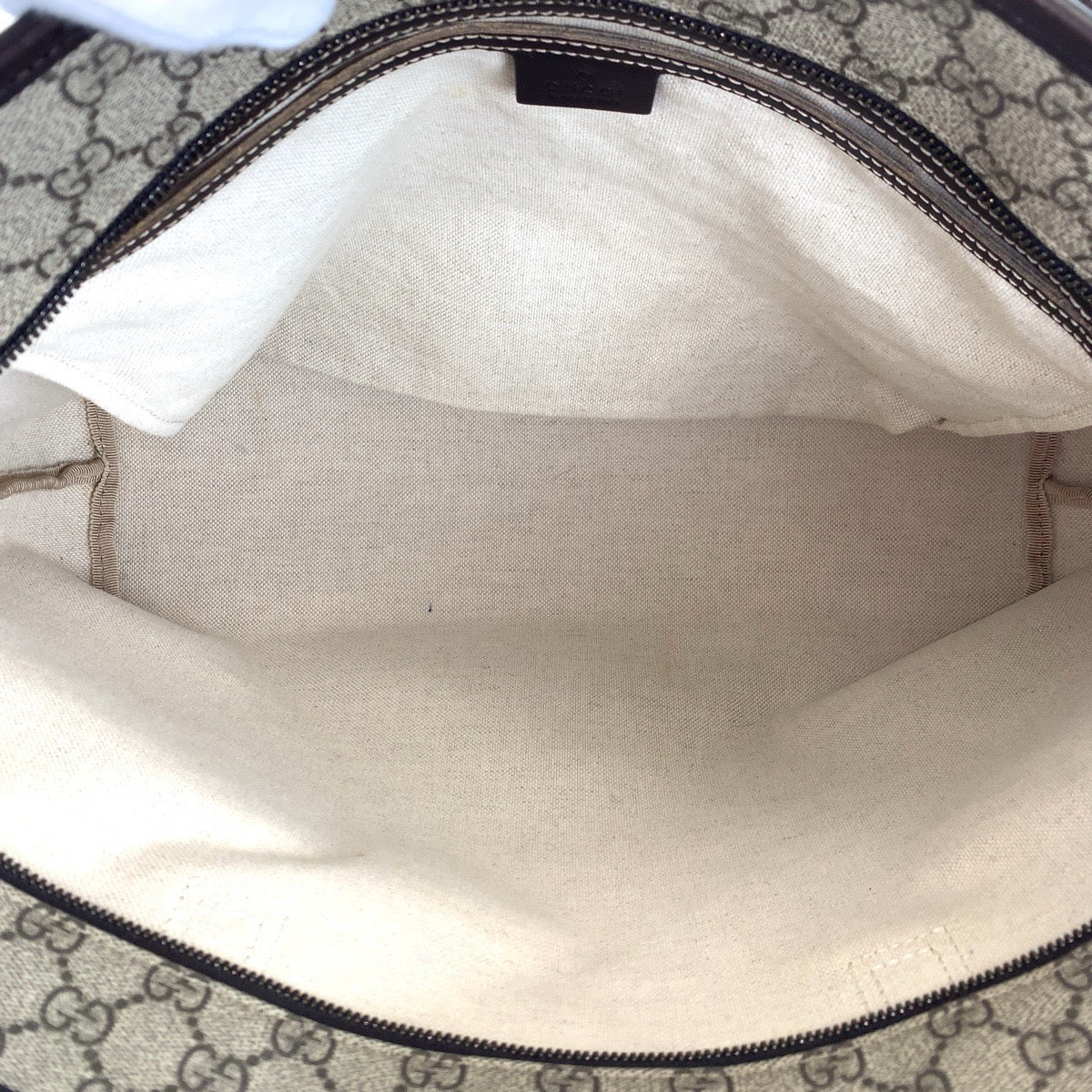 21171
GUCCI グッチ ベージュ ブラウン GGスプリームキャンバス / レザー 211137 トートバッグ ショルダーバッグ レディース AB42