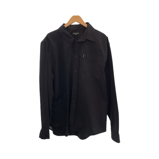 21172
BALENCIAGA バレンシアガ 胃素材 ドッキング サイズXXS ブラック コットン 658854 TKO13 長袖シャツ ドッキングシャツ メンズ A36