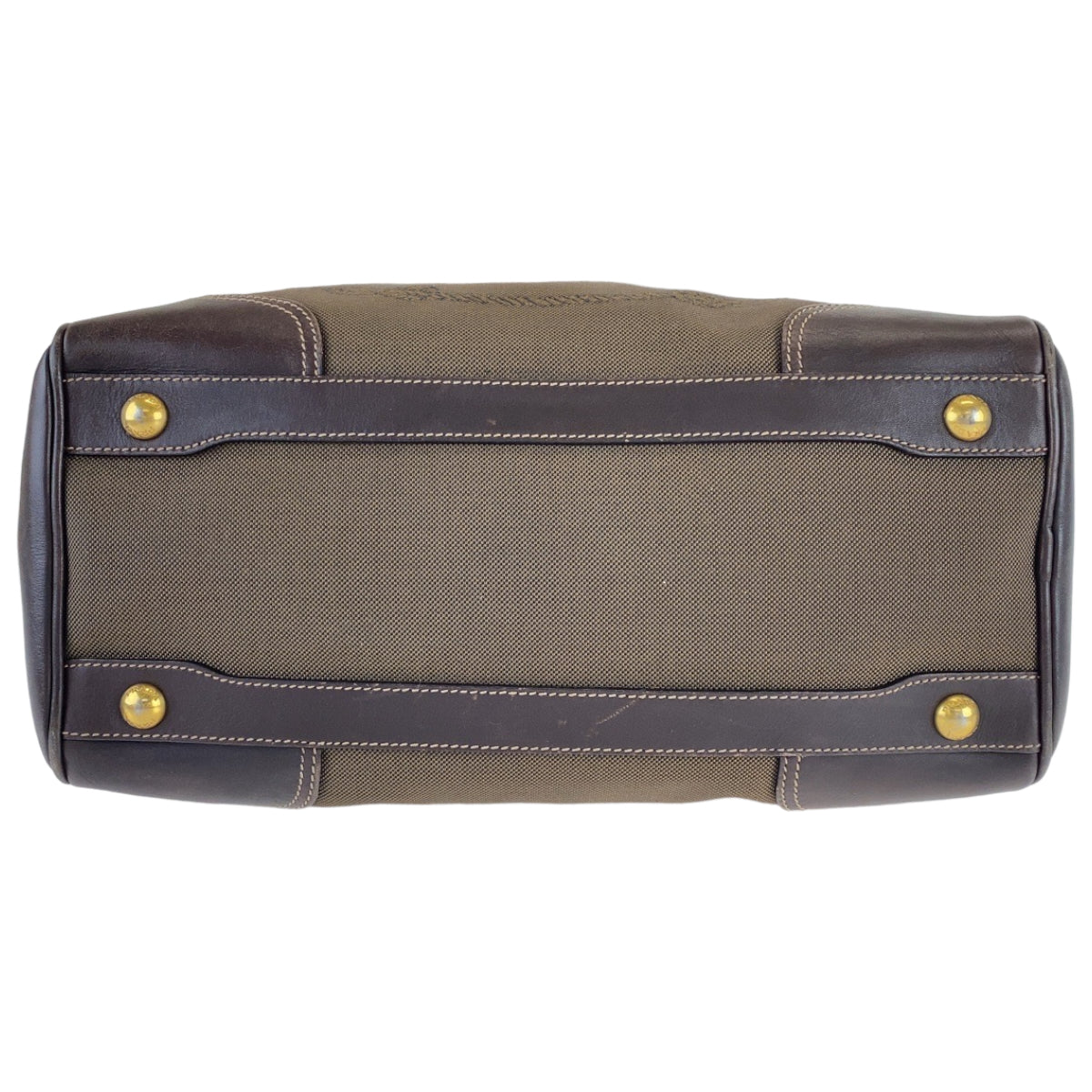 21173
PRADA プラダ ロゴジャガード ブラウン キャンバス / レザー ショルダーバッグ ハンドバッグ トートバッグ レディース ABP40