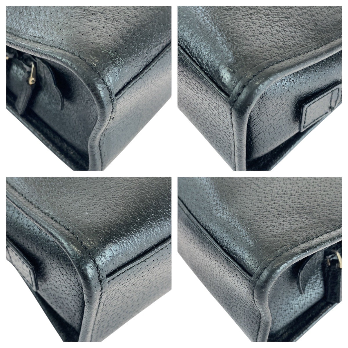 21178
GUCCI グッチ ジャッキー ブラック 黒 シルバー金具 レザー 002 1071 トートバッグ ハンドバッグ レディース A40