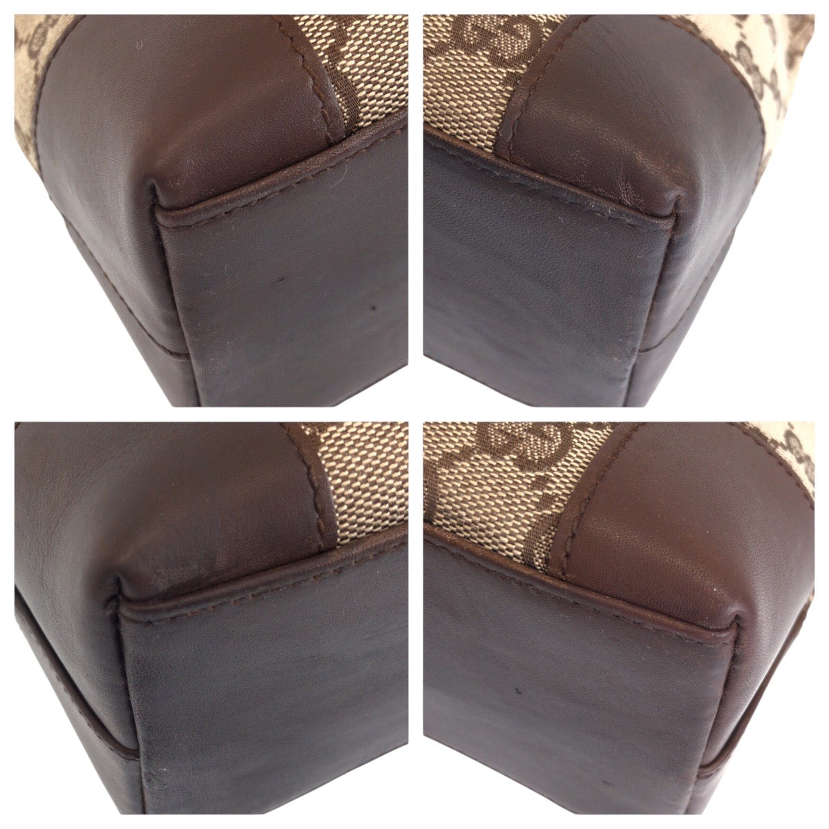 21179
GUCCI グッチ ブラウン ベージュ GGキャンバス / レザー 33890 トートバッグ ショルダーバッグ レディース ABP40