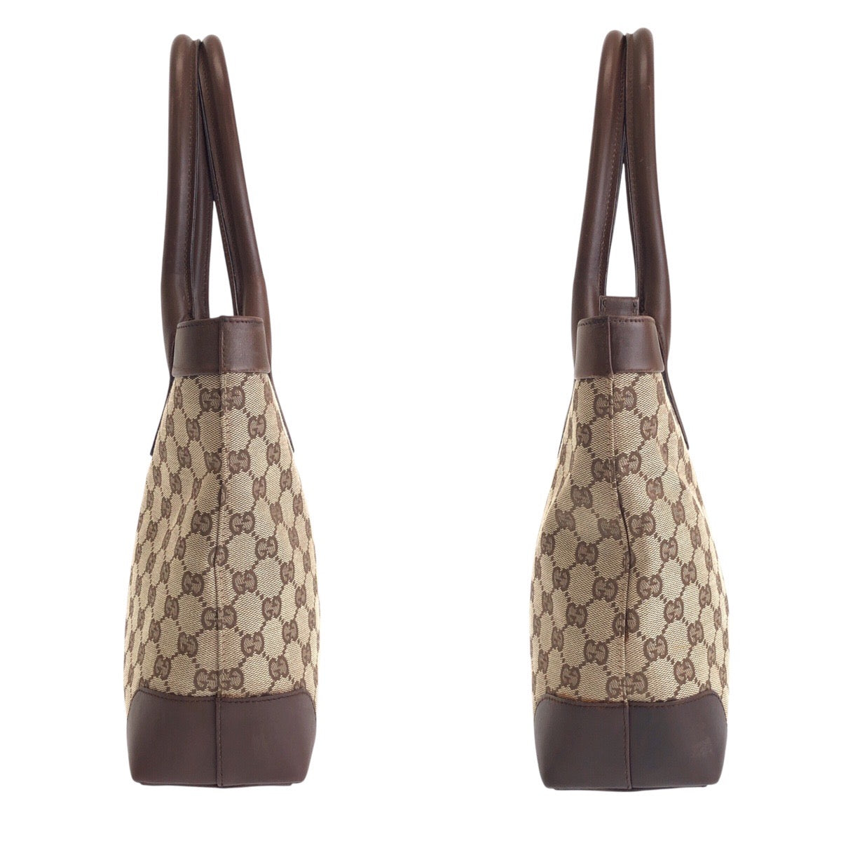 21179
GUCCI グッチ ブラウン ベージュ GGキャンバス / レザー 33890 トートバッグ ショルダーバッグ レディース ABP40