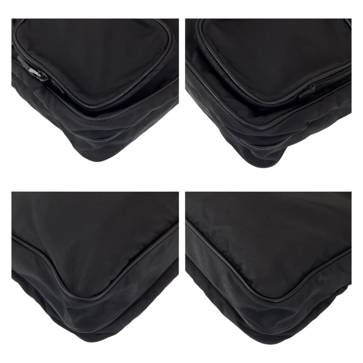 21185
PRADA プラダ テスート 三角ロゴ 男女兼用 ブラック 黒 シルバー金具 ナイロン ショルダーバッグ メッセンジャーバッグ メンズ AB40