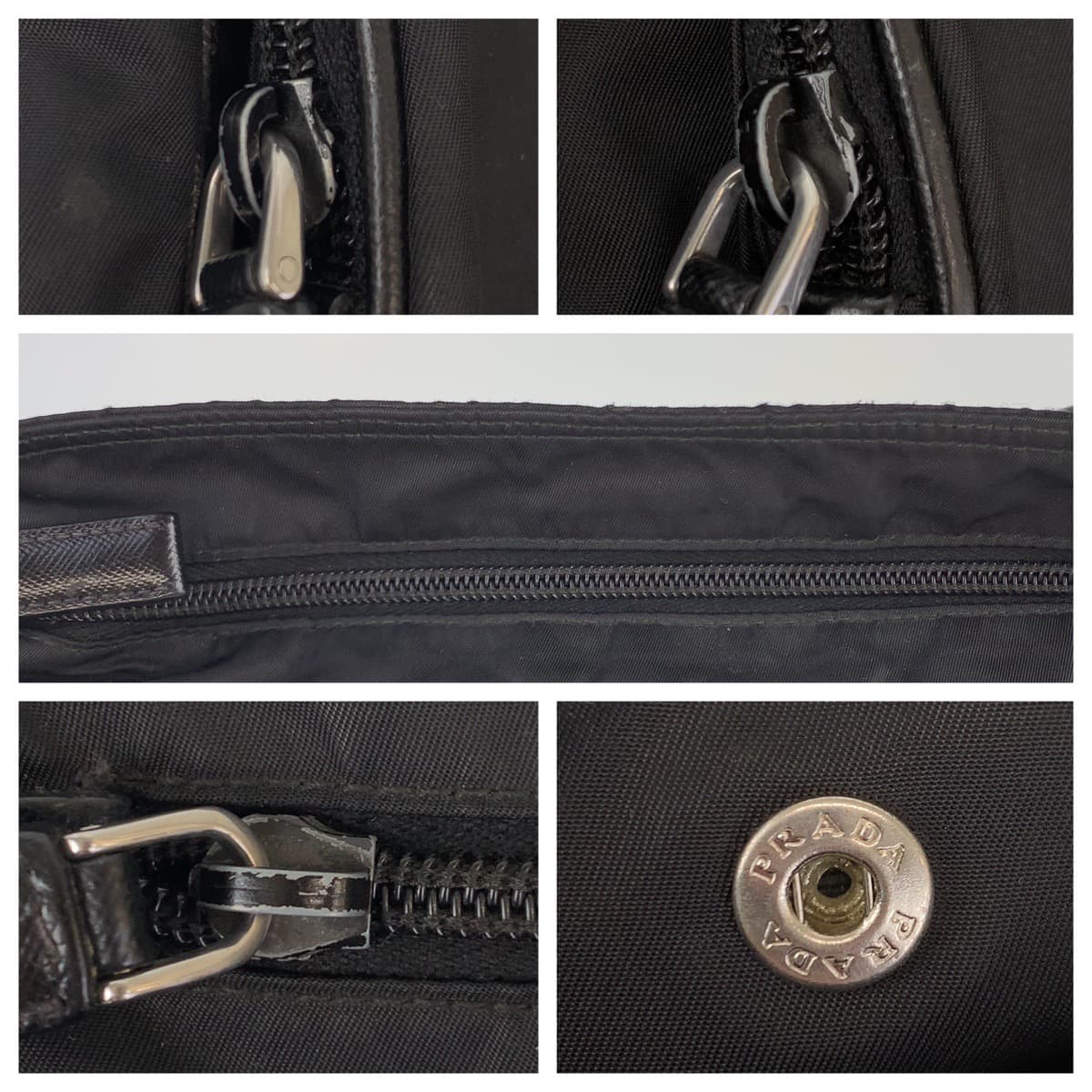 21185
PRADA プラダ テスート 三角ロゴ 男女兼用 ブラック 黒 シルバー金具 ナイロン ショルダーバッグ メッセンジャーバッグ メンズ AB40