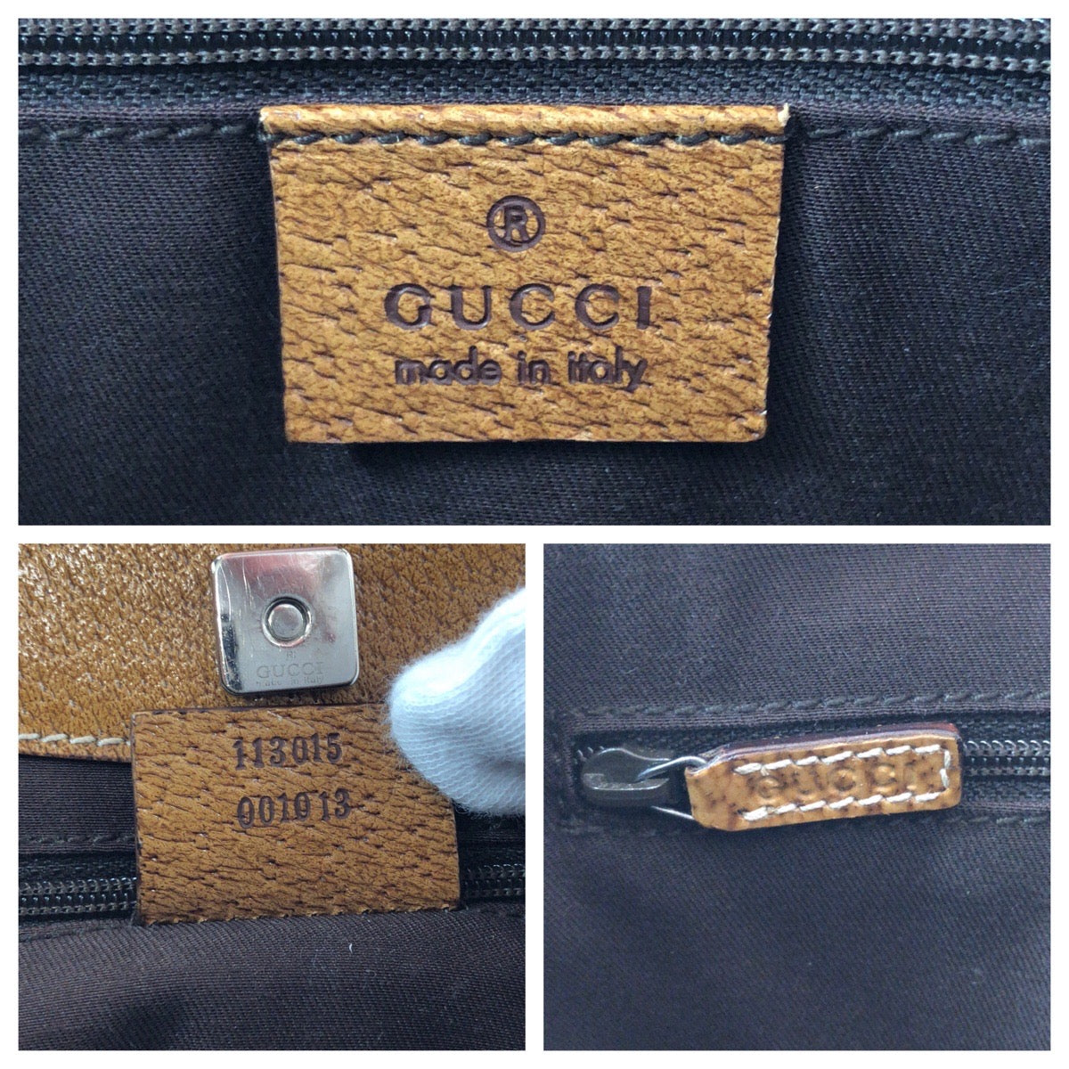 21186
GUCCI グッチ ブラウン ベージュ シルバー金具 GGキャンバス 113015 トートバッグ ハンドバッグ レディース ABP30