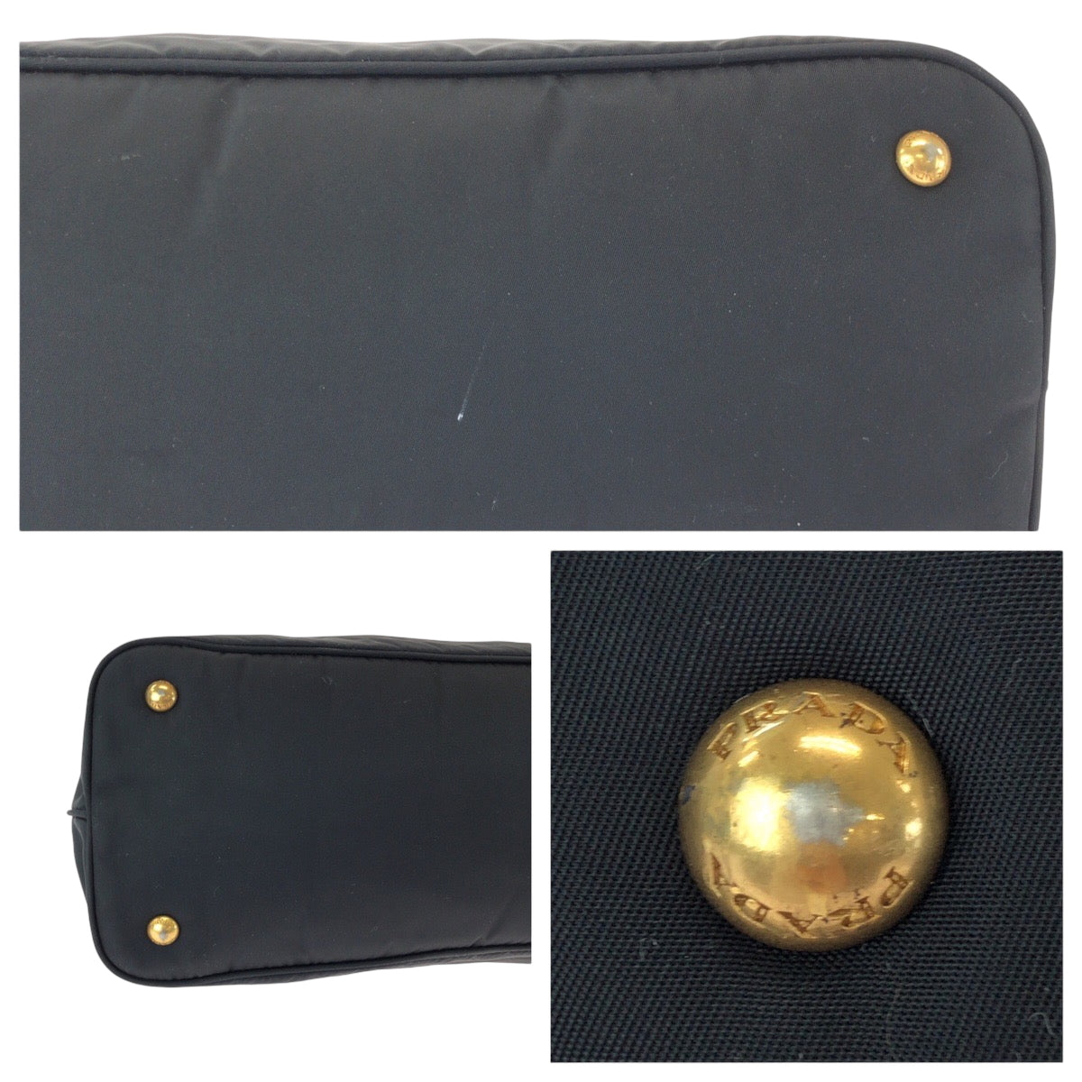 21187
PRADA プラダ テスート ロゴ ブラック ゴールド金具 ナイロン BN1902 トートバッグ ショルダーバッグ レディース AB40