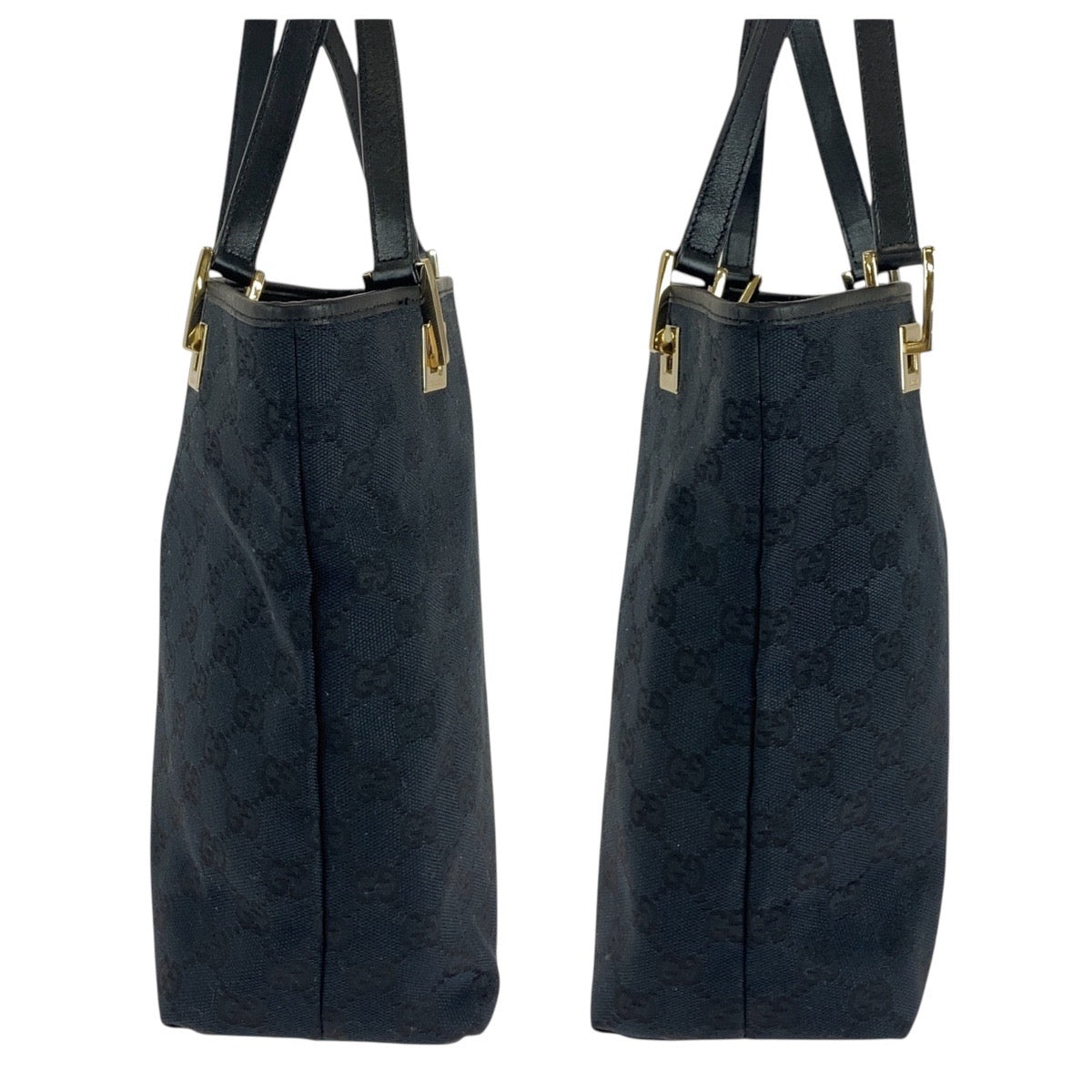 21190
GUCCI グッチ ブラック 黒 ゴールド金具 GGキャンバス / レザー 002 1099 トートバッグ ショルダーバッグ レディース A40