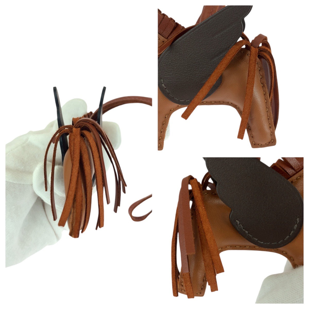 21192
HERMES エルメス ロデオ ペガサスPM ブラウン ダークブラウン アニョーミロ / スイフト キーホルダー チャーム レディース A82