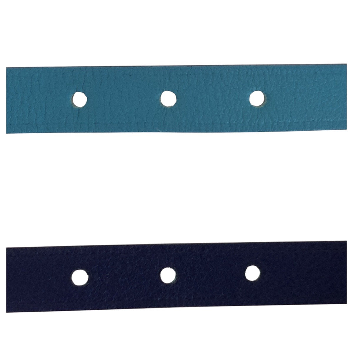 21193
HERMES エルメス ビーアピ ドゥブルトゥール ライトブルー ネイビー シルバー金具 ヴォースイフト / メタル ブレスレット 男女兼用 T2刻印 レディース A32