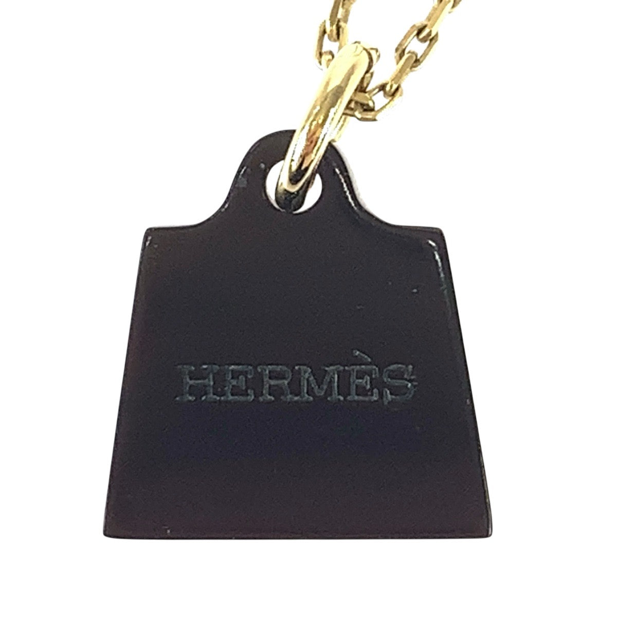 21194
HERMES エルメス アミュレット マロキニエ ゴールド ブラック メタル / バッファローホーン ネックレス ペンダント レディース SA42