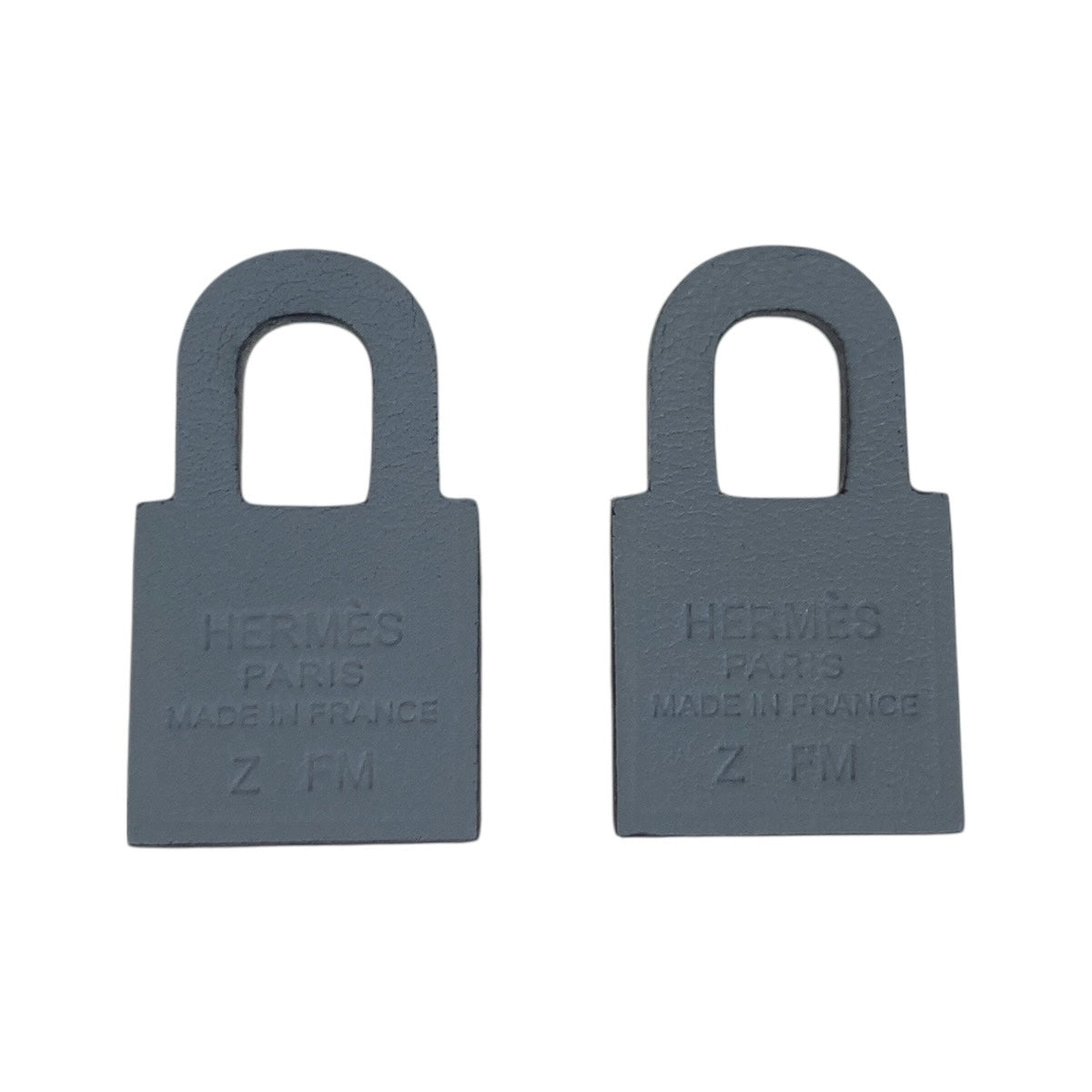 21195
HERMES エルメス オーケリー ゴールド ブルー メッキ / レザー ピアス Z刻印 レディース SA44