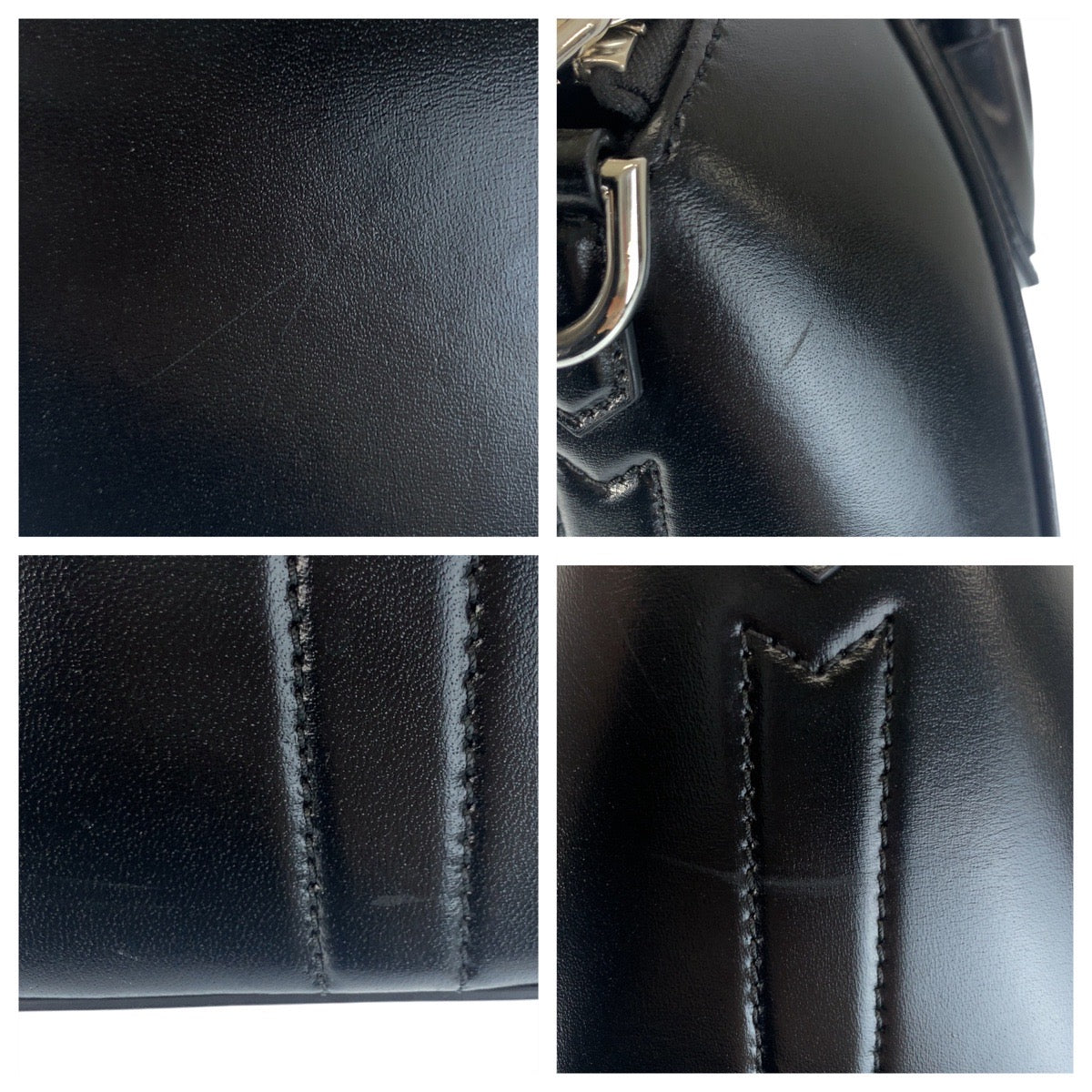 21198
Givenchy ジバンシー アンティゴナ スモール ブラック 黒 シルバー金具 レザー トートバッグ ショルダーバッグ レディース SA100