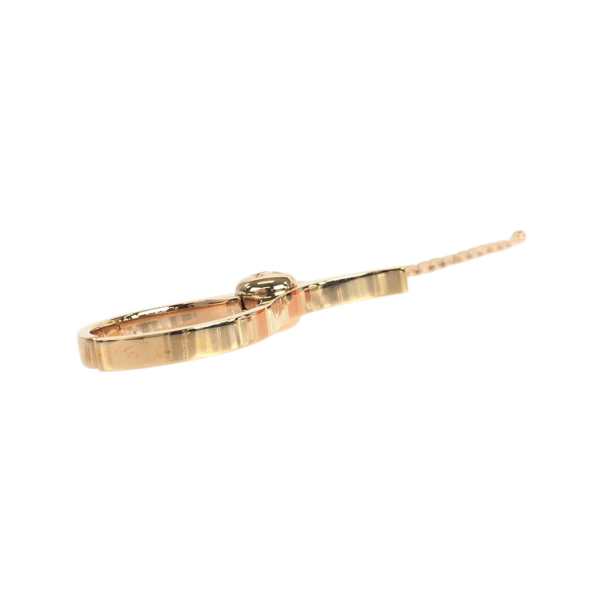 21199
HERMES エルメス グローブホルダー ローズゴールド メタル キーホルダー バッグチャーム レディース S36