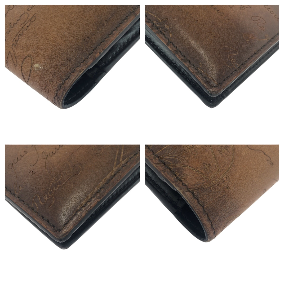 21203
Berluti ベルルッティ カリグラフィ スクリット ブラウン レザー 折財布 コンパクトウォレット メンズ A48