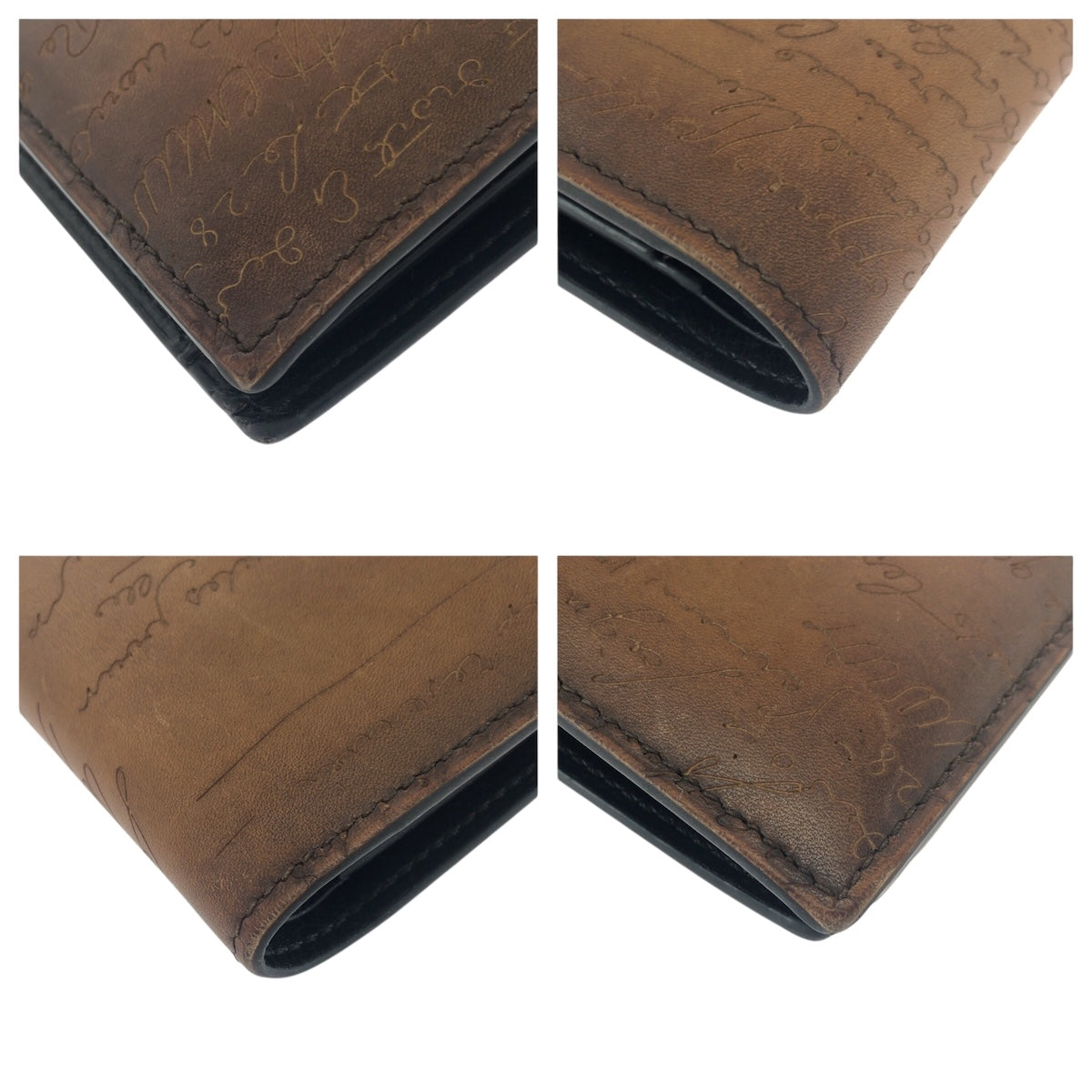 21203
Berluti ベルルッティ カリグラフィ スクリット ブラウン レザー 折財布 コンパクトウォレット メンズ A48