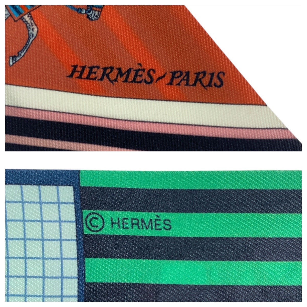 21205
HERMES エルメス 馬車の変遷 ツイリー マルチカラー ブルー グリーン シルク スカーフ リボンスカーフ レディース SA22