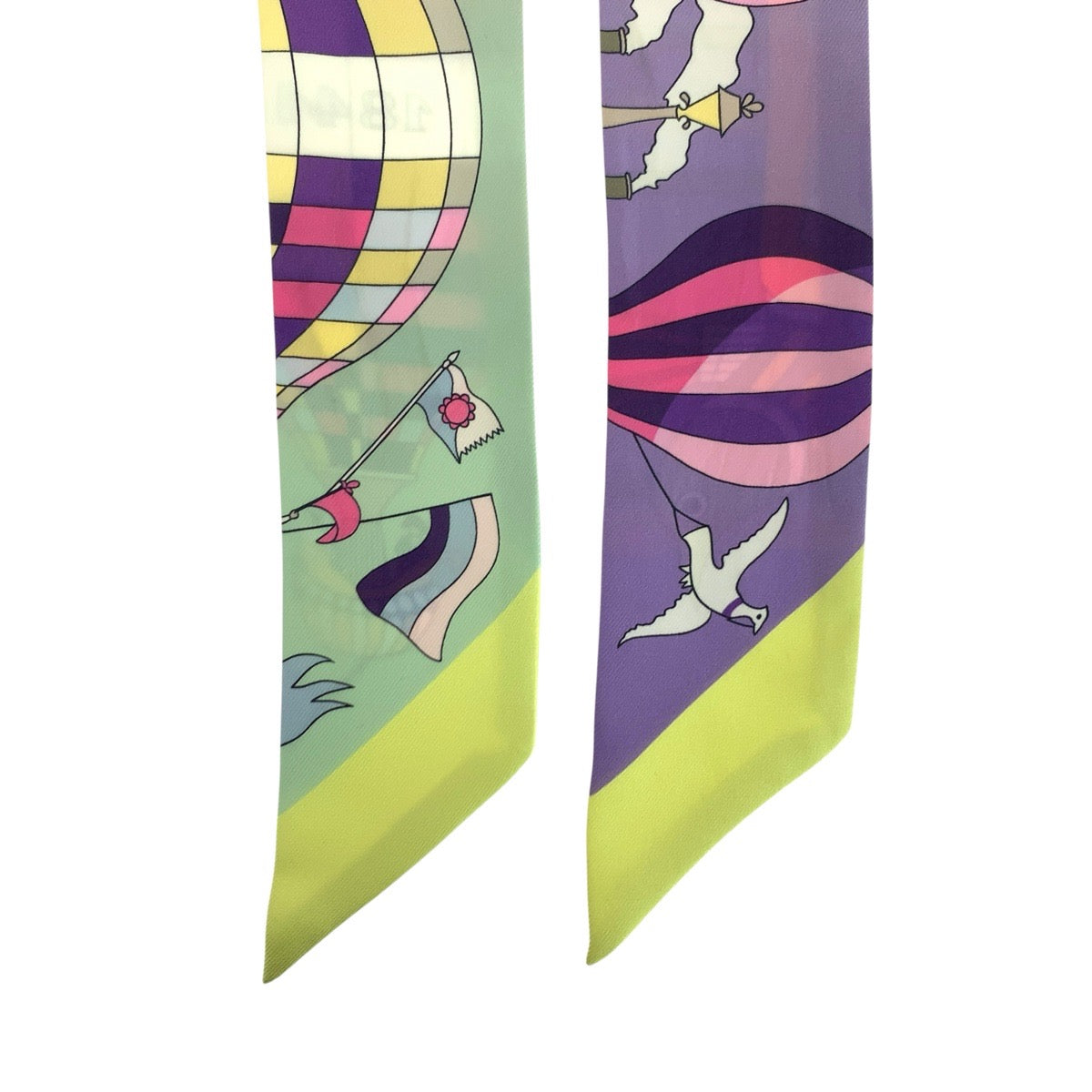 21208
HERMES エルメス ツイリー 大空の狂気 マルチカラー シルク スカーフ リボンスカーフ レディース ABP18