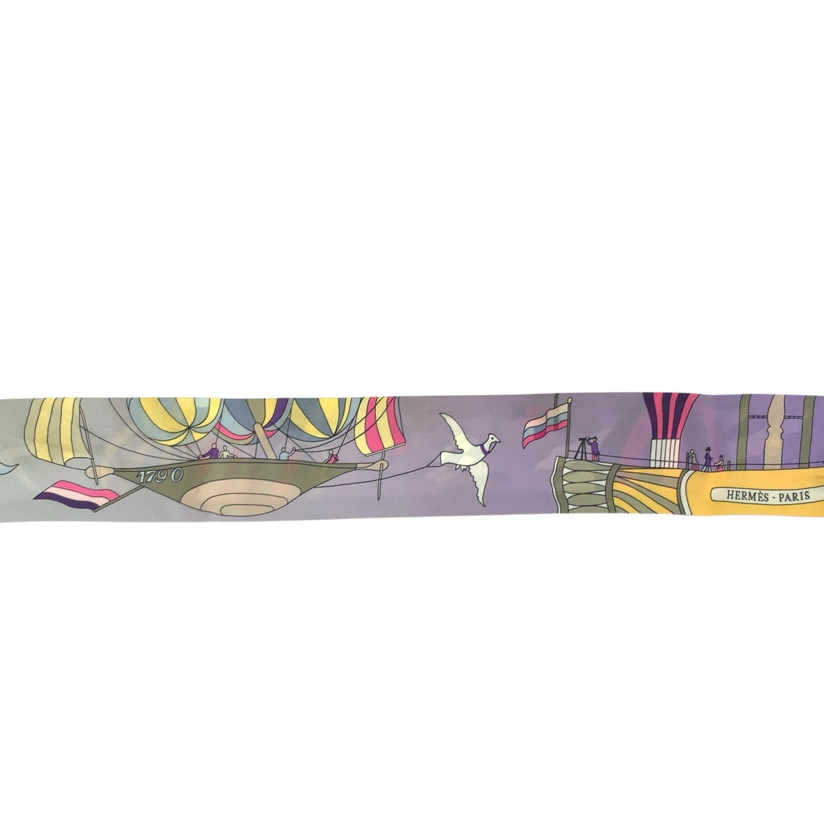 21208
HERMES エルメス ツイリー 大空の狂気 マルチカラー シルク スカーフ リボンスカーフ レディース ABP18