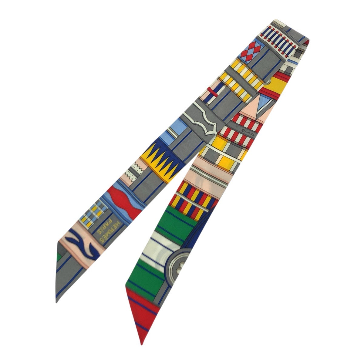 21209
HERMES エルメス ツイリー VOLTES ET PIROUETTES マルチカラー シルク スカーフ リボンスカーフ レディース SA24