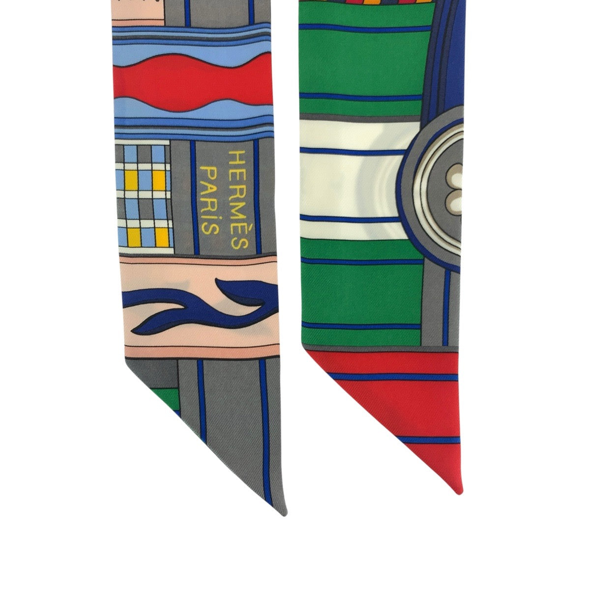 21209
HERMES エルメス ツイリー VOLTES ET PIROUETTES マルチカラー シルク スカーフ リボンスカーフ レディース SA24