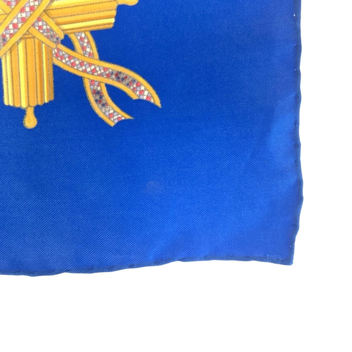 21212
HERMES エルメス カレ90 フランス革命を記念して ブルー ホワイト シルク スカーフ レディース A24