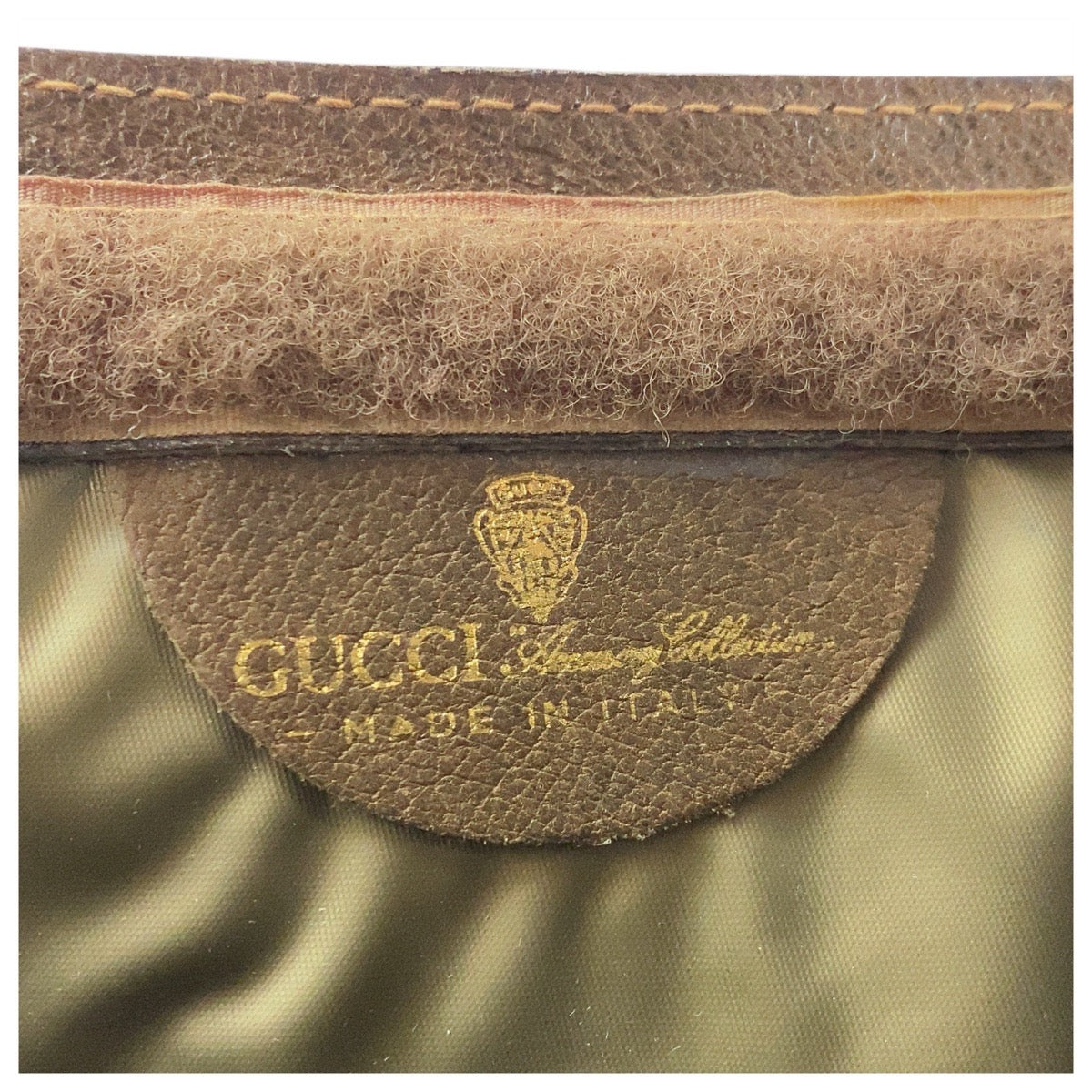 21215
GUCCI グッチ ヴィンテージ シェリーライン オールドグッチ ブラウン ベージュ GGスプリームキャンバス / レザー クラッチバッグ セカンドバッグ レディース AB13