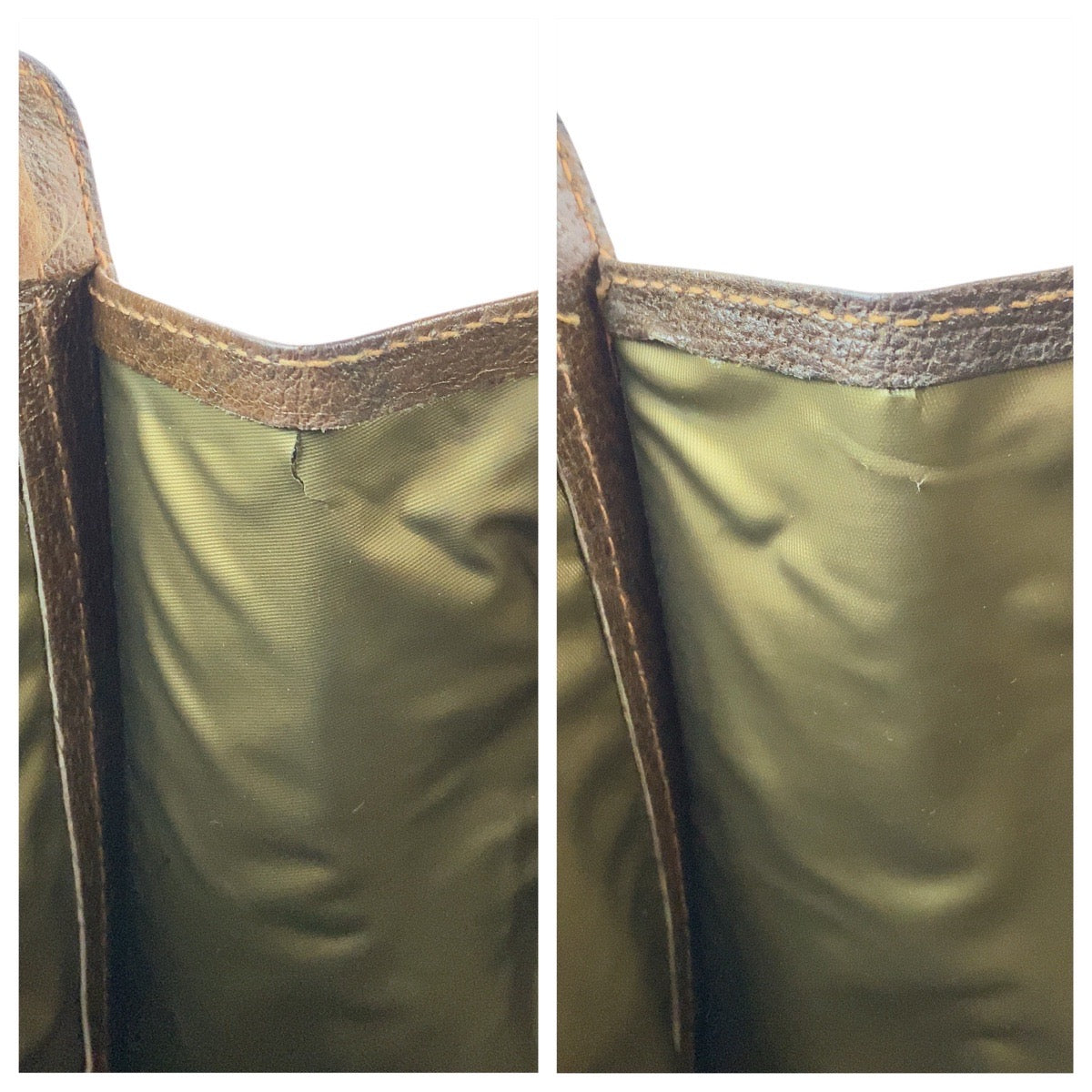 21215
GUCCI グッチ ヴィンテージ シェリーライン オールドグッチ ブラウン ベージュ GGスプリームキャンバス / レザー クラッチバッグ セカンドバッグ レディース AB13