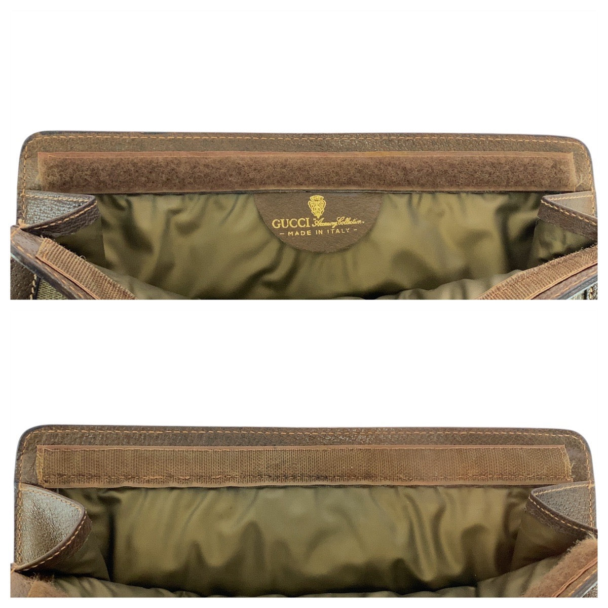 21215
GUCCI グッチ ヴィンテージ シェリーライン オールドグッチ ブラウン ベージュ GGスプリームキャンバス / レザー クラッチバッグ セカンドバッグ レディース AB13