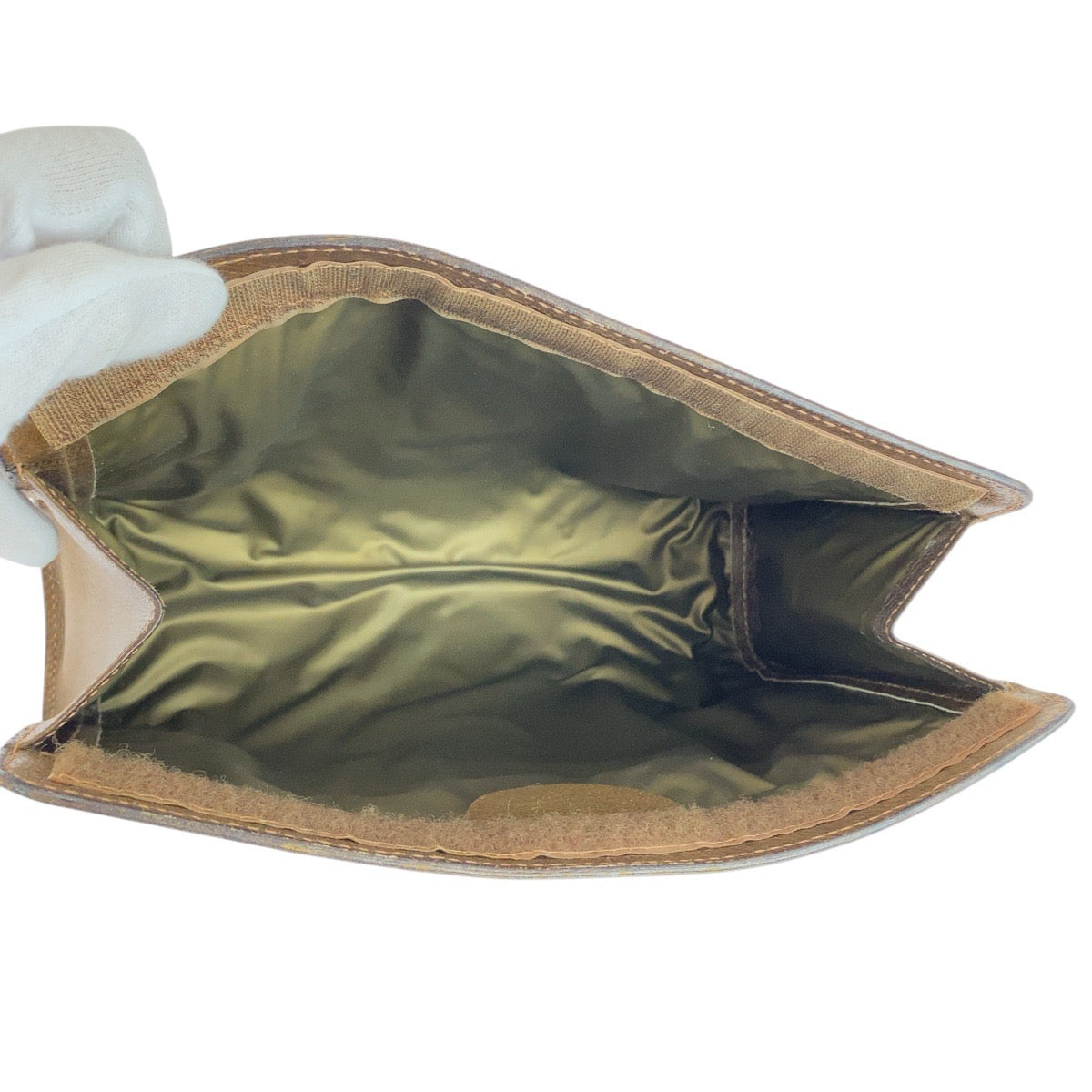 21215
GUCCI グッチ ヴィンテージ シェリーライン オールドグッチ ブラウン ベージュ GGスプリームキャンバス / レザー クラッチバッグ セカンドバッグ レディース AB13