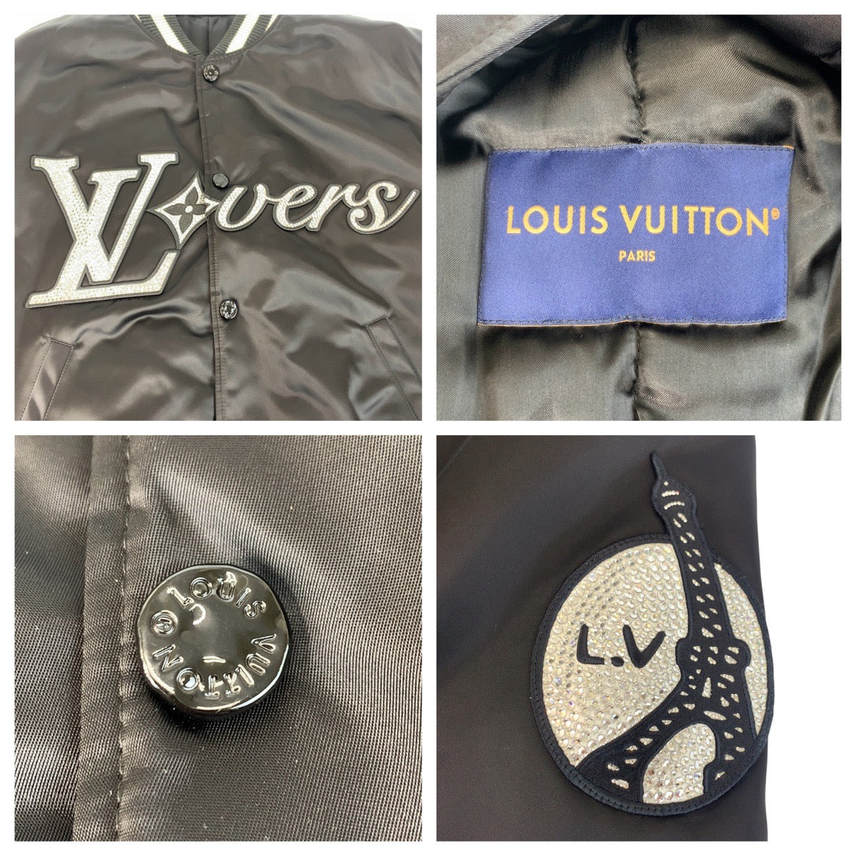 21220
LOUIS VUITTON ルイヴィトン エンブロイダードナイロンベースボールブルゾン サイズ54 ダークネイビー ナイロン / ポリエステル RM241 スタジャン メンズ ABP