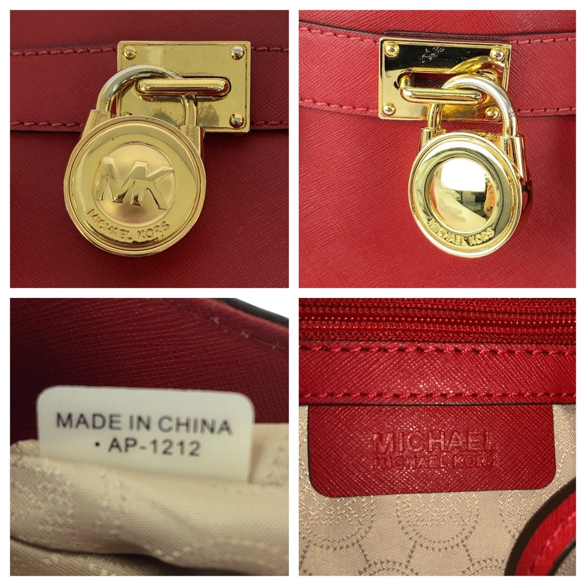 21221
Michael Kors マイケルコース レッド ゴールド金具 レザー AP1212 ハンドバッグ ショルダーバッグ 2way レディース AB8